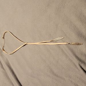 Leather lariat necklace